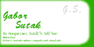 gabor sutak business card